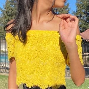 Off the shoulder crop top